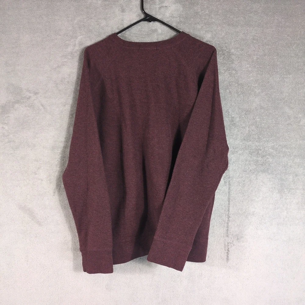 Banana Republic Mens XL Burgundy Heather Raglan‎ Crewneck Sweater